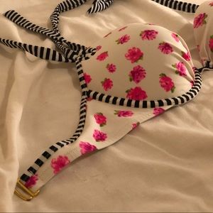 Victoria’s Secret Floral and Stripped Bikini Top